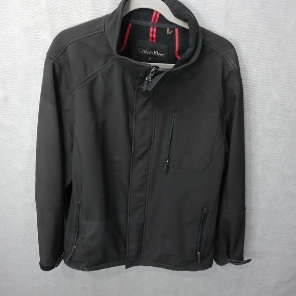 Calvin Klein men's black full zip lined water resi - Picture 1 of 12
